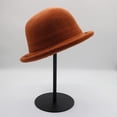 thumbnail image 6 of CoCopeaunts Women's Bucket Hat Wool Felt Bowler Hats Retro Soft Warm Autumn Winter Ladies Plain Cloche Basin Hat Black Hatband, 6 of 8