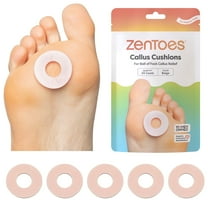 ZenToes Soft Foam Callus Cushions Water-Resistant Callus Pads Toe and Foot Protectors for Shoes, Pain Relief Multi-Pack, OSFM- Pack of 24