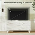 thumbnail image 4 of Resenkos Mid-Century Modern 44-Inch TV Stand with Storage Drawers, White Finish, 4 of 8
