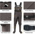 thumbnail image 3 of Bootfoot Chest Waders, Fishing Waders 2-Ply Nylon Waterproof Hunting Waders with Boot Hanger for Men and Women, 3 of 5