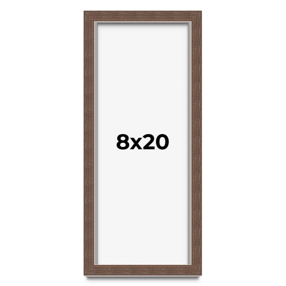 8x20 Shadow Box Frame Brown | 1.125 inches Deep Real Wood Rustic Shadowbox Display Frame | UV