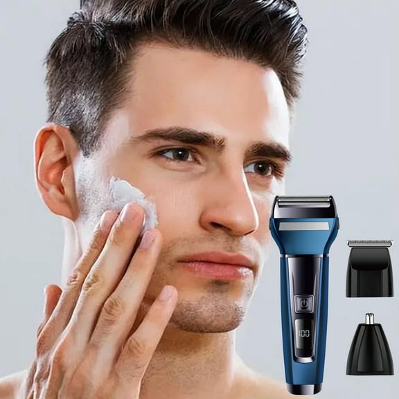 Momihoom Men's 3 in 1 Electric Hair Clipper, Washable Cutter Head, Cordless Beard Trimmer, Nose Hair Trimmer Body Shaver