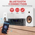 thumbnail image 4 of Pyle 400W Stereo Amplifier Receiver - BT Home Audio Amplifier with USB/SD Readers, FM Radio, 3.5mm Aux, Phono, Optical & Coaxial Inputs, LED Display, Mic Inputs, Built-in 2 in 1 HDMI Switch, 4 of 7