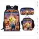 thumbnail image 1 of Paquete De Tres Piezas Estuche Para Lápices Bolsa Escolar Patrón De Dibujos Animados Para Televisión Mochila Para Estudiantes De Primaria Y Secundaria, 1 of 1