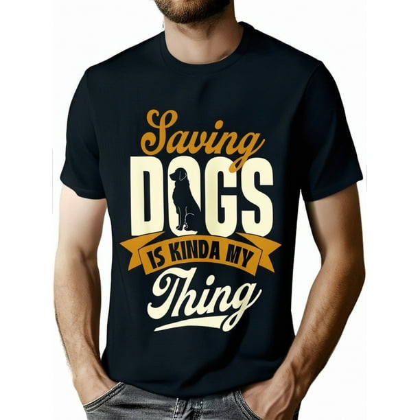 Salvar perros es lo mío - Camiseta de rescate y adopción de animales, bonita, para hombre, para el tiempo libre