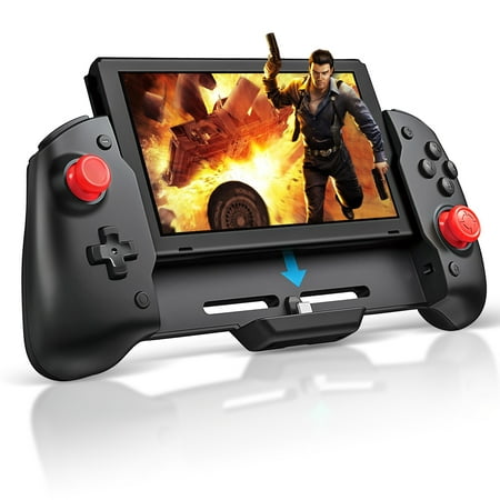 Doosl Wireless Controller for Nintendo Switch Handheld Mode, Ergonomic Grips and Joypad Pro, Supports Motion Control and Dual Shock, Compatible with All Games of Switch