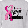 thumbnail image 4 of Inktastic Breast Cancer Awareness I Support My Grandma Pink Ribbon Long Sleeve Youth T-Shirt, 4 of 5