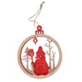 thumbnail image 2 of Vintage 3D Christams Theme Hanging Decor Pendent Home Party Ornament Photo Prop Monigote de nieve Colco Ornamento de Navidad de madera 3D, 2 of 8