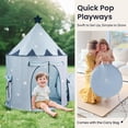 thumbnail image 4 of Tiny Land 3-in-1 Kids Play Tunnel with Tent & Ball Pit Set, Pop Up Crawl Tube for Toddlers, Indoor & Outdoor Playhouse, Foldable Tunnel Set Gift for Boys & Girls, Blue, 4 of 7