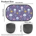 thumbnail image 7 of Yuyamidu Jellyfish Car Window Shade for Baby Starfish Car Shades for Side Window 2 Pcs Car Side Window Sun Shades Universal Auto Interior Accessory, Purple, 7 of 7
