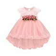 thumbnail image 3 of Girls Dress Summer Sleeveless Floral Wedding Tulle Princess Dresses Baby Girl Dress Pink 100, 3 of 5