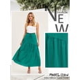 thumbnail image 7 of Nlife Women High Waist Pleated Drawstring Flowy Hem Skirt, 7 of 7