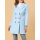 thumbnail image 5 of Abrigo largo de invierno de doble botonadura con solapa de muesca para mujer INSPIRE CHIC XL azul claro, 5 of 7
