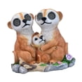 thumbnail image 4 of simhoa Garden Meerkat Family Solar Light Statue Animal Figurine Craft with Realistic Eye Movement for Garden Lawn Yard Patio Outside, 4 of 8
