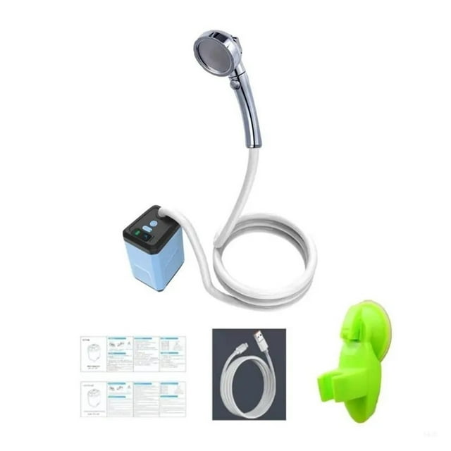 Portable Camping Shower Pump Rechargeable Electric Shower Pump Outdoor Handheld Shower Head Sprayer