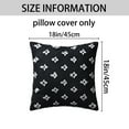 thumbnail image 6 of Unique Bargains 2 Pcs Jacquard Decoration Throw Pillow Cover Black 18" x 18", 6 of 6