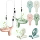 thumbnail image 1 of 4 Set Personal Fans for Your Neck 1200mAh Necklace Fan 3 in 1 Hands Free Portable Fan Rechargeable Hanging Handheld Fan Mini Cooling Folding Electric, 1 of 5