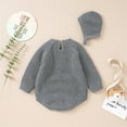 thumbnail image 5 of NOKIO Baby Boys Girls Knit Sweater Romper, Baby Solid Knit Romper Cotton Long Sleeve Boy Girl Sweater Clothes Baby Bodysuit With Cute Hat Set Children'S Knit Pullover Baby Boys Girls Knitted Sweater, 5 of 9