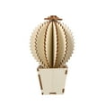 thumbnail image 1 of 1 Set DIY Wooden Hollow Out Assembly Cactus Ornament Home Tabletop Decoration, 1 of 8