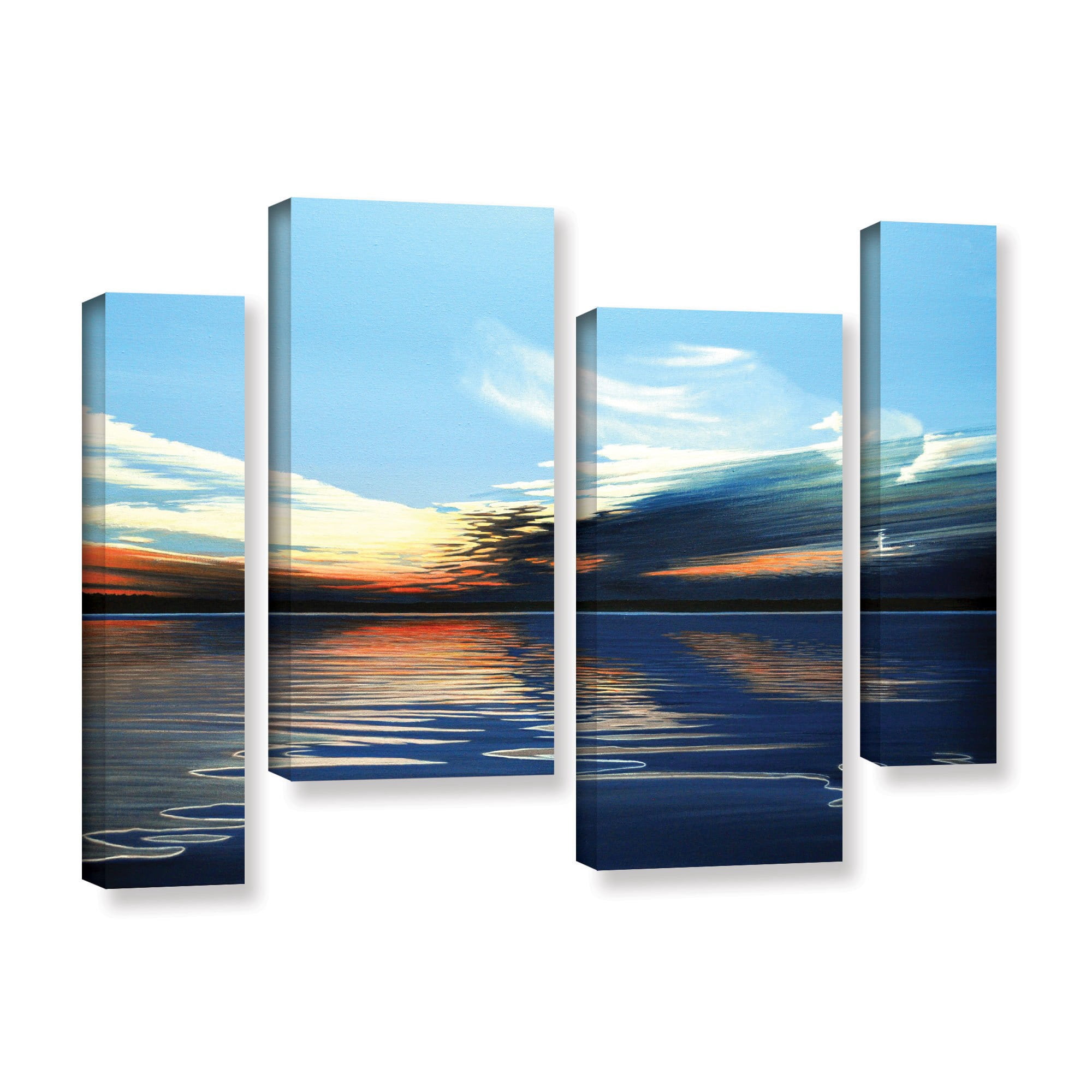 ArtWall Ken Kirsh "Quiet Reflections" 4-Piece Gallery-Wrapped Canvas Staggered Set