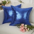 thumbnail image 2 of Fundas de almohada decorativas YOUR SMILE, paquete de 2, color azul real, 45 x 45 cm, 2 of 5