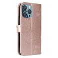 thumbnail image 4 of Nalacover For iPhone 14 Pro Max Magnetic Wallet Case,Luxury Embossed Butterfly PU Leather Flip Kickstand Card Slot Shockproof Protective Cover with Wrist Strap.For iPhone 14 Pro Max,Rosegold, 4 of 10