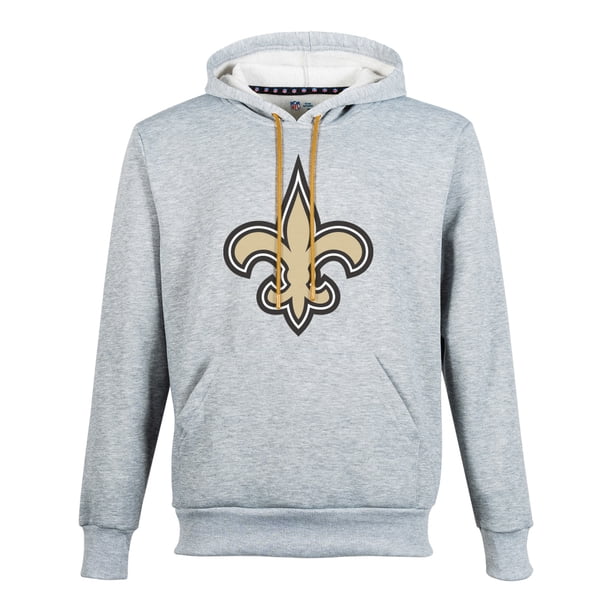 NFL Sudadera Hoodie New Orleans Saints Gris para Hombre, Talla Extra Grande
