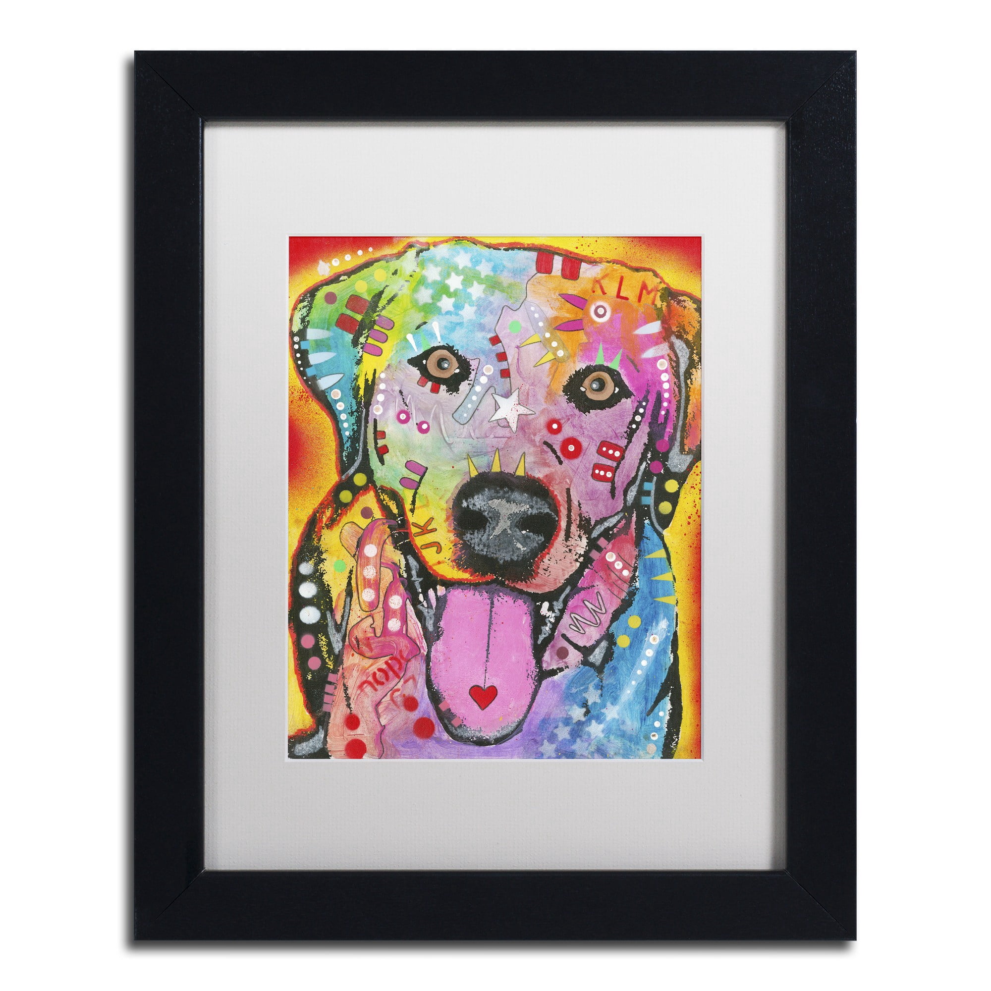 Trademark Fine Art "Loving Joy" Canvas Art by Dean Russo, White Matte, Black Frame
