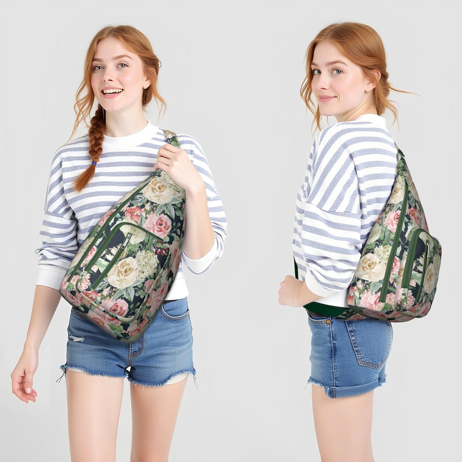 Tear - resistant Sunflower Sling Bag Organized for Tactical Use