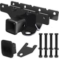 thumbnail image 1 of 𝟮𝟬𝟮𝟱 𝙉𝙀𝙒 Tow Hitch Trailer Kit for 2018-2024 Jeep Wrangler JL JLU (Include 20-24 Diesel Engine; 21-24 4xe) - 2 Inch Rear Bumper Tow Trailer Hitch Receiver Kit (2 Door & 4 Doors) by, 1 of 6