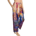 thumbnail image 2 of Uemuo Rooster Oil Painting Pattern Women's Wide Leg Palazzo Lounge Pants with Pockets Light Weight Loose Comfy Casual Pajama Pants-X-Large, 2 of 9