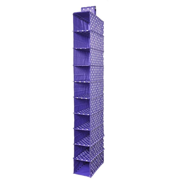 Organizador de almacenamiento Soledad Plegable Oxford 10 Estantes Púrpura