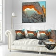 thumbnail image 2 of Designart Mesa Arch Canyon lands Utah Park - Landscape Printed Throw Pillow - 18x18, 2 of 4