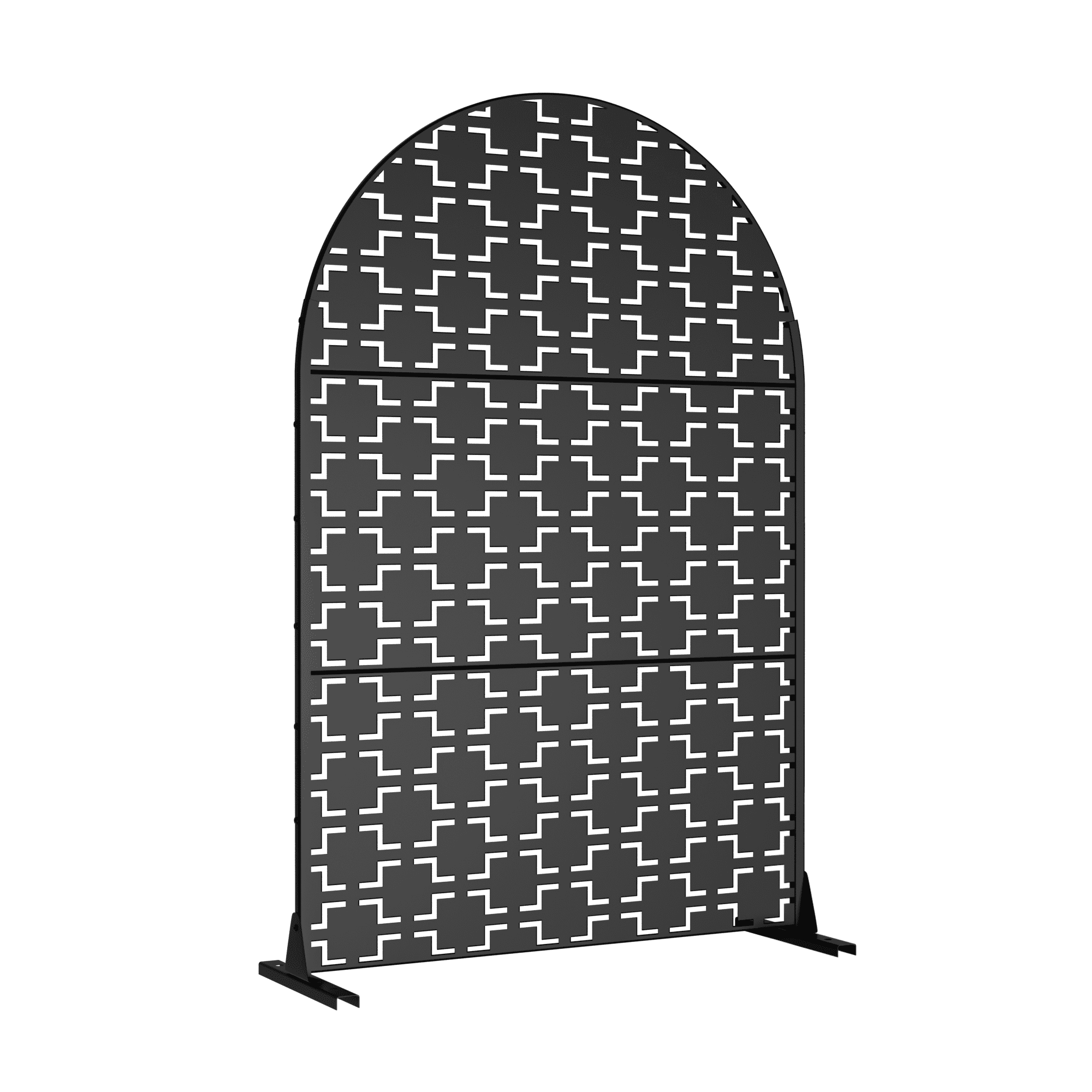 MAYEERTY Outdoor Privacy Screen – Weatherproof Galvanized Steel Panel,Square,Black
