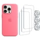 thumbnail image 3 of Funda de silicona para iPhone 15 Pro con Magsafe de 6.1" (rosa), 3 protectores de pantalla y 3 protectores de lente., 3 of 5