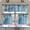 01grey and Blue, variant on Blue Blackout Kitchen Curtains Tiers and Valances Set 3 Piece for Windows Grey Kitchen Window Curtains Set,Modern Abstract Art Valances for Living Room(36" Tiers Set)