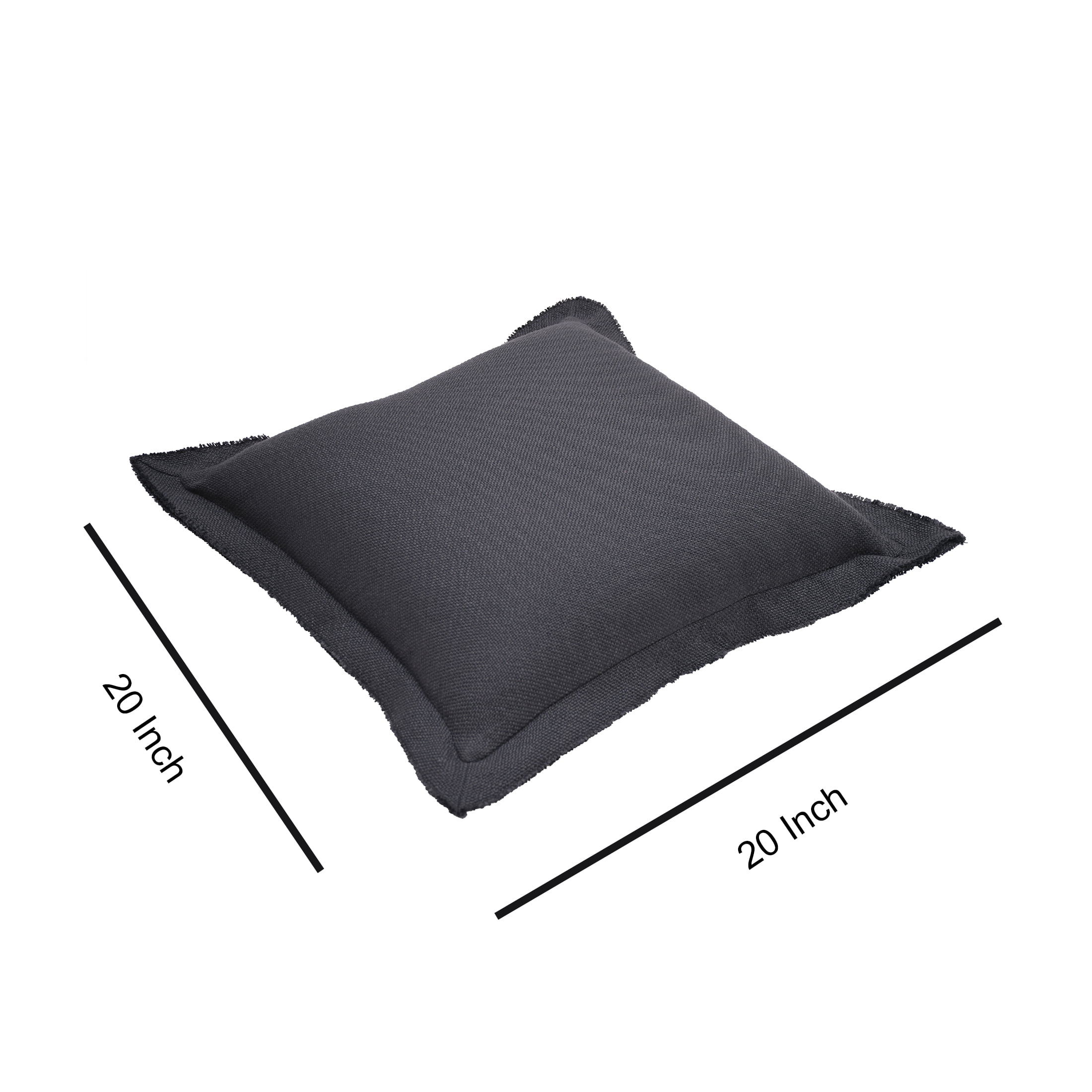 Better Homes & Gardens 20" x 20" Blake Bi-Flange Throw Pillow Cover, Grey Shadow
