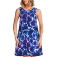 thumbnail image 1 of Fotbe Blue Lightning1 Vestido de Verano sin Mangas para Mujer – Vestido Midi Línea A, Estilo Camiseta Floral, Vestido Playero Casual y Fluido, 1 of 7