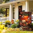 thumbnail image 4 of HEJULIK Fall Thanksgiving Pumpkin Small Garden Flag 12x18 Inch Vertical Double Sided Autumn Watercolor Bird Burlap Yard Outdoor Decor, 4 of 7