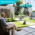 thumbnail image 3 of Hummingbird Feeder and Bird Bath for Outdoors 2-in-1 for Small Birds - Hummingbird Bath Fountain with 3 Red Feeder Pots - Hanging Solar Bird Bath Fountains NY1-FN04, 3 of 12