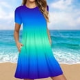 thumbnail image 2 of Summer Dresses For Women Sevevn Women's Summer Casual Short Sleeve T Shirt Dress Tiered Mini Dresses With Pockets, 2 of 5