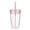 Pink, variant on Shoreew Water Cup with Lid And Straw 450ML BPA-Free Reusable Iced Coffee Cup Clear Plastic Drinkware for Tea Smoothies