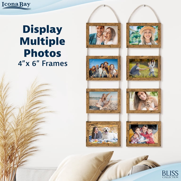Icona Bay 4x6 Hanging Picture Frames, 2pk, Bliss Collage Frames