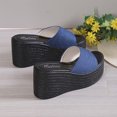 thumbnail image 7 of Women Fashion Sandals Wedges Sandals Platform Casual Summer High Heels Open Toe Espadrilles Sandal Slip on Shoes Women Dressy Platform Heel Arch Support Slip Sandals, 7 of 7
