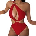 thumbnail image 1 of asdoklhq Plus Size Swimsuit Clearance Under $10,Women's Bikini Set Swimsuit Filled Swimwear Has A Chest Pad No Steel Support Siamese Beachwear, 1 of 5