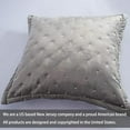 thumbnail image 3 of DriftAway Velvet Throw Pillow Sham Cushion Cover for Bed Sofa or Bench 2 Pieces 26"L x 26"W Silver Gray, 3 of 5