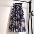 thumbnail image 2 of Women's Bohemian Floral Printed High Waist A Line Maxi Skirt with Bow Summer Beach Sunny Skirts, 2 of 5