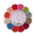 thumbnail image 3 of Cuentas de semillas Macarena sueltas multicolores 500 x 3 mm 300 piezas manualidades DIY cuerda elástica, 3 of 8