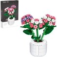 thumbnail image 1 of Bouquet Building Kit, 361 Hydrangea Blocks with Vase, Artificial Flower Building Kit, 1 of 5