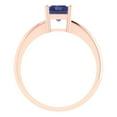 thumbnail image 4 of 1.75 ct Radiant Cut Simulated Tanzanite Solitaire 14K Rose Gold Womens Engagement Ring, 4 of 5